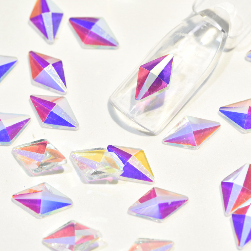 Cristal transparente transparente AB K9 Rhinestones de uñas de lujo