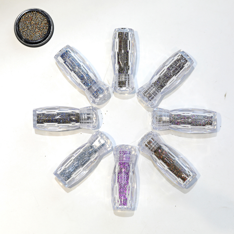 Diamante minúsculo en micro botellas de vidrio para uñas