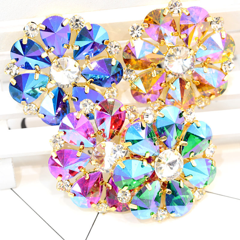 Cristal coser en broches de diamantes de imitación