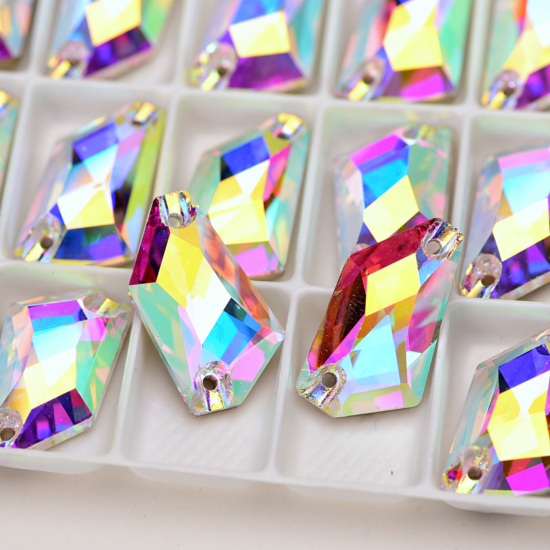 AAAAA De-Art Shape Crystal AB Color Glass Cosa en piedra